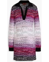 Missoni - Cotton-blend Crochet-knit Mini Dress - Lyst