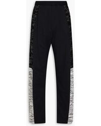 Missoni - Crochet-knit Paneled Space-dyed Jersey Trousers - Lyst