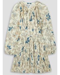 Ulla Johnson - Sefia Tiered Printed Silk-crepe Mini Dress - Lyst
