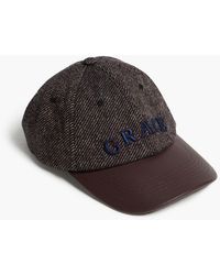 Wales Bonner - Baseballcap "grace" aus woll-tweed mit stickereien - Lyst