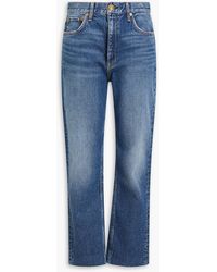 Rag & Bone - Cropped High-rise Straight-leg Jeans - Lyst