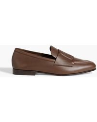 Max Mara - Lize Embossed Leather Loafers - Lyst