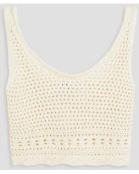 Solid & Striped - The Carlyle Cropped Crocheted Cotton Tank - Lyst