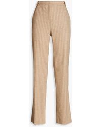Ba&sh - Tamo Pinstriped Flannel Straight-leg Pants - Lyst