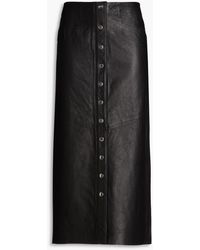 Envelope - Leather Midi Skirt - Lyst