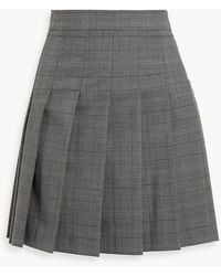 Max Mara - Alcuno Prince Of Wales Checked Wool-Blend Mini Skirt - Lyst