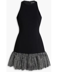 David Koma - Crystal-embellished Crepe And Taffeta Mini Dress - Lyst