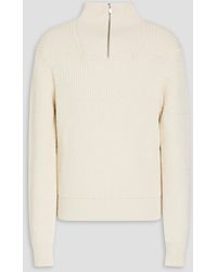 Jacquemus - Ribbed Cotton-blend Half-zip Sweater - Lyst