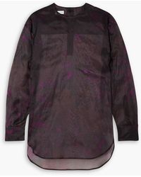 Dries Van Noten - Floral-Print Silk-Chiffon Top - Lyst