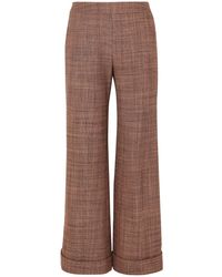 Agnona - Wool-tweed Straight-leg Pants - Lyst