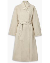 Isabel Marant - Peter Oversized Belted Cotton And Linen-blend Trench Coat - Lyst