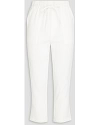 Monrow - Cropped Cotton-gauze Bootcut Pants - Lyst