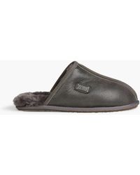 Australia Luxe - Shearling-lined Leather Slippers - Lyst