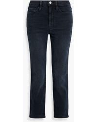 FRAME - Le Pixie Sylvie Cropped High-rise Straight-leg Jeans - Lyst