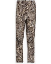 Etro - Kick-flare-hose aus einer baumwollmischung mit paisley-print - Lyst