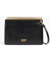 Moschino - Snake-effect Leather Shoulder Bag - Lyst