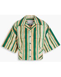 3.1 Phillip Lim - Cropped Striped Cotton-poplin Shirt - Lyst