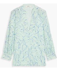 Joie - Perci Printed Broderie Anglaise Cotton Top - Lyst