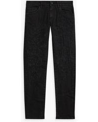 Dolce & Gabbana - Slim-fit Embroidered Distressed Denim Jeans - Lyst
