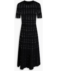 JOSEPH - Pointelle-Trimmed Stretch-Knit Midi Dress - Lyst