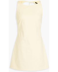 Maje - Open-back Cotton-blend Twill Mini Dress - Lyst
