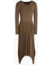 JOSEPH Dania Midi Dress With Button Placket And Side Slits