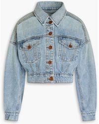 Zimmermann - Cropped Denim Jacket - Lyst