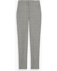 McQueen - Checked Wool Slim-Leg Pants - Lyst