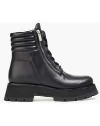 3.1 Phillip Lim - Kate Leather Combat Boots - Lyst