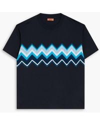Missoni - Embroidered Cotton-Jersey T-Shirt - Lyst