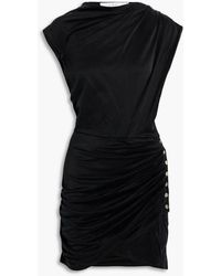 IRO - Aia Ruched Cupro And Lyocell-blend Satin-jersey Mini Dress - Lyst