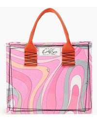 PUCCI - Leather-Trimmed Printed Twill Tote - Lyst