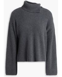 JOSEPH - Ribbed Wool, Silk And Cashmere-blend Turtleneck Sweater - Lyst