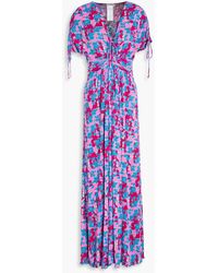 Diane von Furstenberg - Charlotte Reversible Printed Stretch-mesh Midi Dress - Lyst
