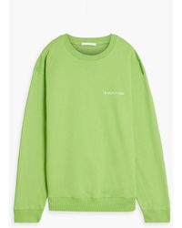 Helmut Lang - Embroidered French Cotton-blend Terry Sweatshirt - Lyst