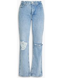 Damen Bekleidung Jeans Ausgestellte Jeans GOOD AMERICAN Baumwolle WEITER SCHNITT GOOD SKATE in Blau 