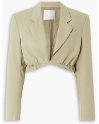 Christopher Esber - Contorta cropped blazer aus gabardine aus einer wollmischung - Lyst