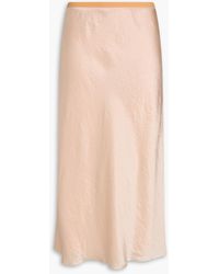 Vince - Crinkled-Satin Midi Skirt - Lyst