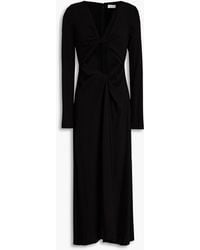 Rosetta Getty - Cutout Twisted Cotton-jersey Midi Dress - Lyst