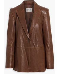 Twp - James Leather Blazer - Lyst