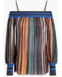 Missoni - Cold-shoulder Striped Crochet-knit Top - Lyst