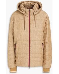 Herno - Quilted Linen Hooded Down Jacket - Lyst