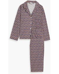 RHODE - Berto Floral-print Cotton-poplin Pajama Set - Lyst