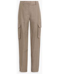 Helmut Lang - Lyocell And Linen-blend Canvas Cargo Pants - Lyst