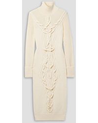 Isabel Marant - Adrienne Cable-knit Merino Wool-blend Turtleneck Midi Dress - Lyst