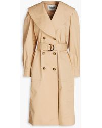 Claudie Pierlot - Galet Belted Cotton-twill Trench Coat - Lyst