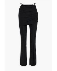 Helmut Lang - Layered Stretch-crepe Bootcut Pants - Lyst