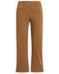 Nili Lotan - Stretch-cotton Twill Straight-leg Pants - Lyst