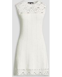 Maje - Crocheted Cotton-Blend Mini Dress - Lyst