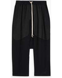Rick Owens - Cropped Crepe Tapered Pants - Lyst